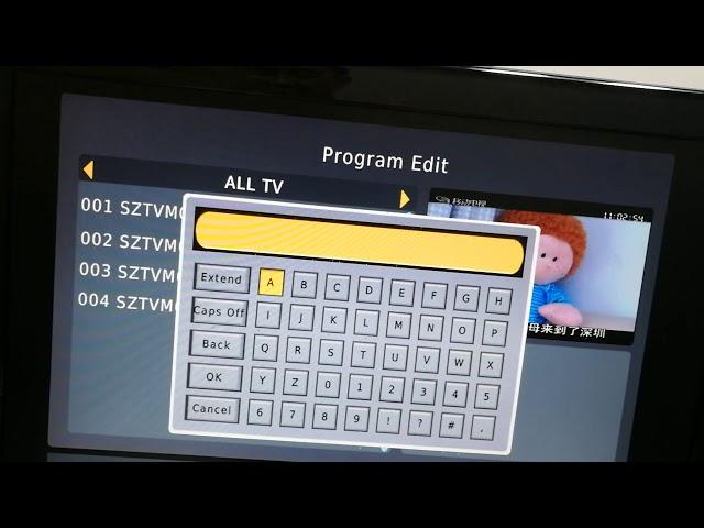 DVB-T241 tv program rename function for wireless video receiver define channel