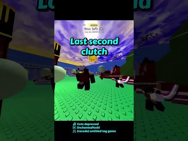last second clutch #roblox #untitledtaggame
