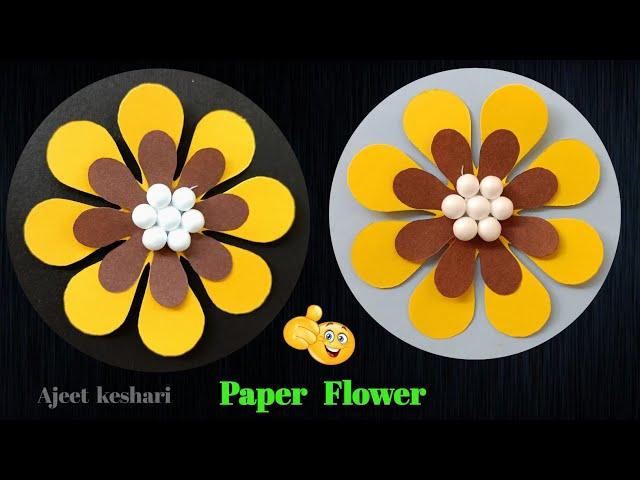  How To Cut Beautiful Paper Flower  Easy Paper Flower Making Idea  Flower Making With Paper 