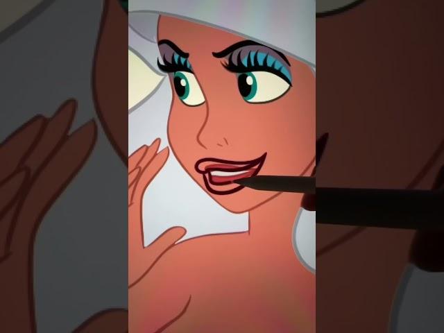 Ariel transforme in Ursula #disney #art #transformation #cartoon #artist #digitalart