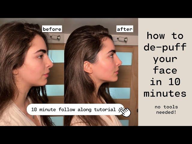 how to de-puff your face in 10 minutes with my viral face massage