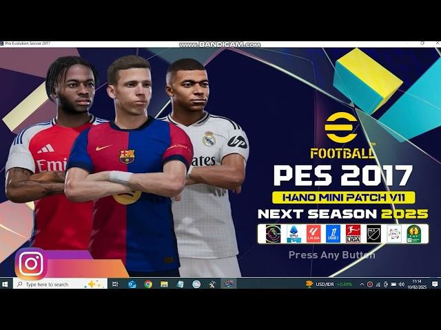 PES 2017 PC | MINI PATCH V11.1 NEXT SEASON 2025