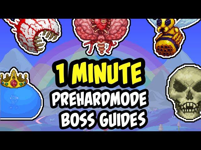 1 MINUTE BEGINNER TIPS for Pre-hardmode Bosses in Terraria 1.4