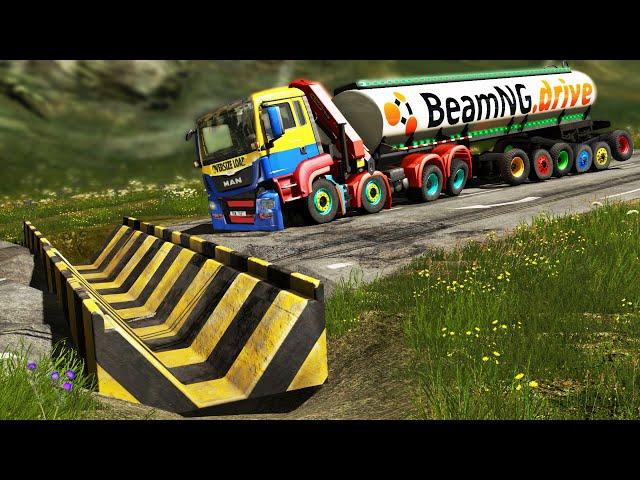 Cars vs Upside Down Speed Bumps #88 | BeamNG.DRIVE