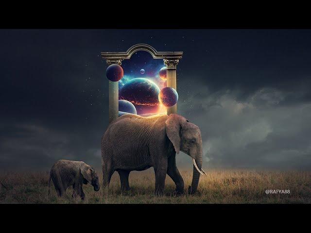 Elephant Planets Fantasy Photoshop Manipulation Tutorial Photo Editing