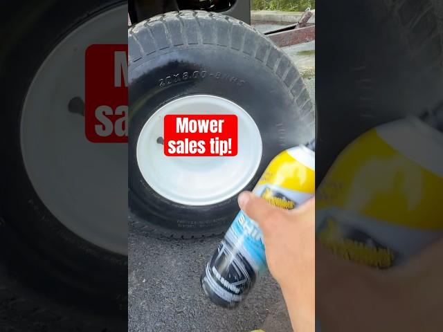 Sell your mower fast! #flip #mower #zeroturn #tip #tips #tireshine #￼meguiars #flipping #sales #lawn