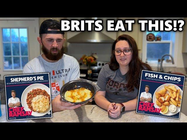 Americans Try Gordon Ramsay's Frozen British Meals for the First Time!