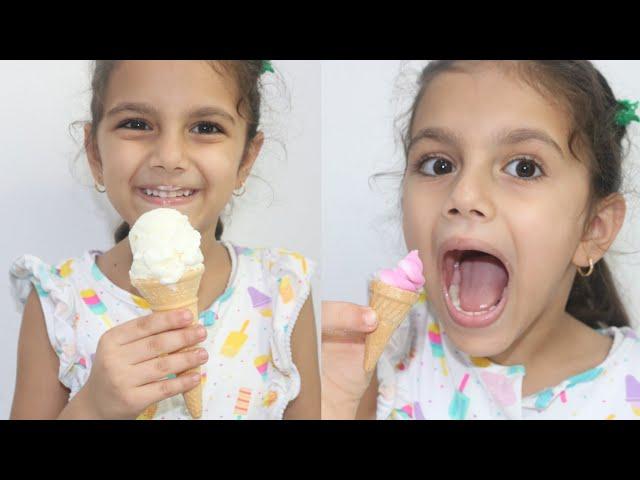 ايس كريم صغير ضد كبير | sewar pretend play with ice cream