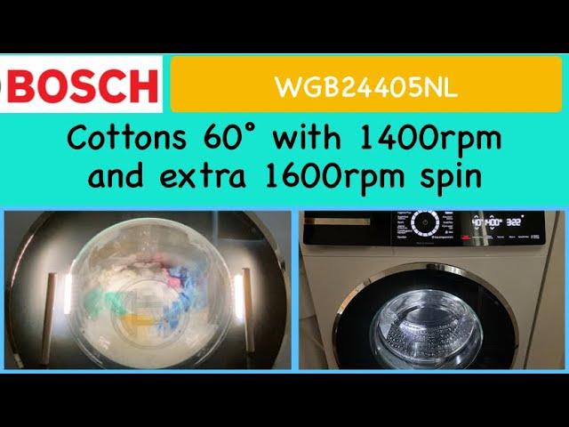 Bosch Serie 8 Premium WGB24405NL - Cottons 60° (Full cycle)