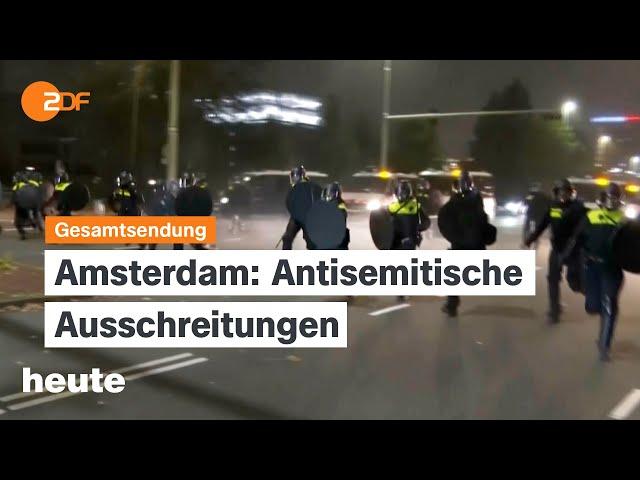 heute 19:00 Uhr vom 08.11.2024: Neuwahltermin, anti-israelische Ausschreitungen Amsterdam, Pflege