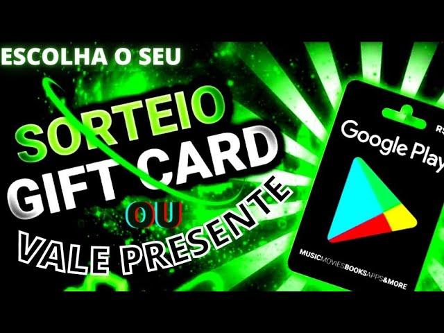 Gift card ou vale presente Grátis