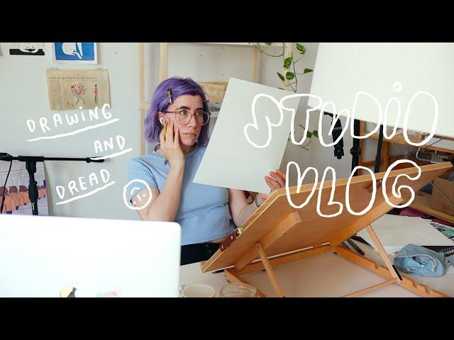 life of an illustrator who hates perspectives  art studio VLOG