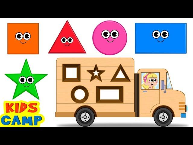 Best Learning Videos for Toddlers | Learn Shapes for Children with Fun Play Wooden Toy Truck