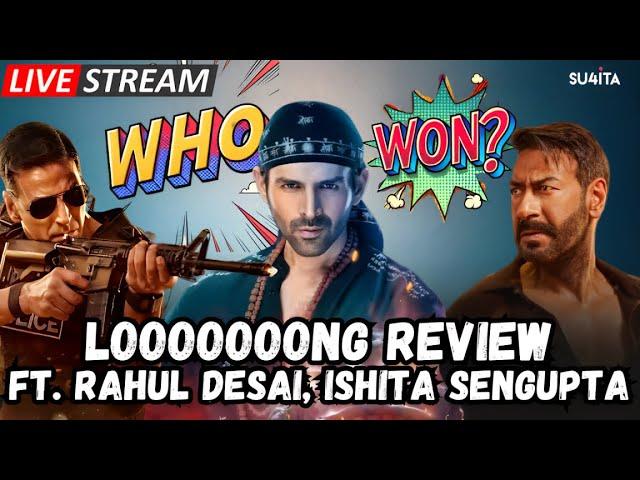 Singham Again vs Bhool Bhulaiyya 3 - LONG REVIEW ft Sucharita Tyagi, Rahul Desai, Ishita