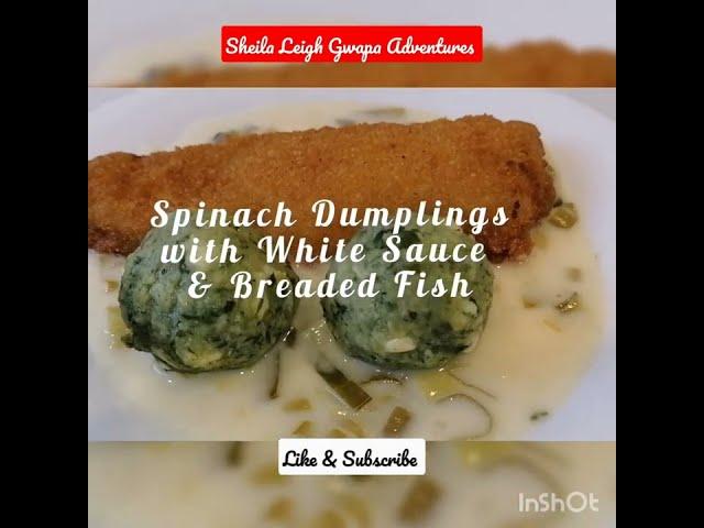 Spinach Dumplings with White Sauce #Sweet Dumplings with Vanilla Sauce #short #food #kitchen