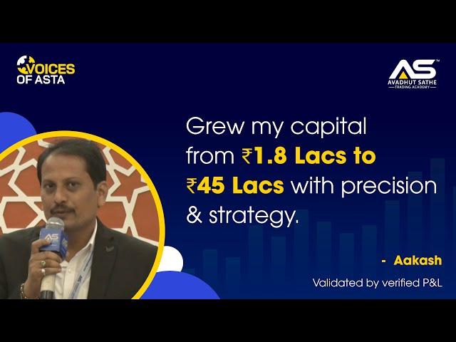 How Aakash Turned ₹1.8 Lacs into ₹45 Lacs with ASTA’s Strategy