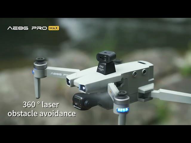 AE86 Pro Max 3-Axis Gimbal 5G GPS Drone with 4K HD Camera Laser Obstacle Avoidance Follow Me