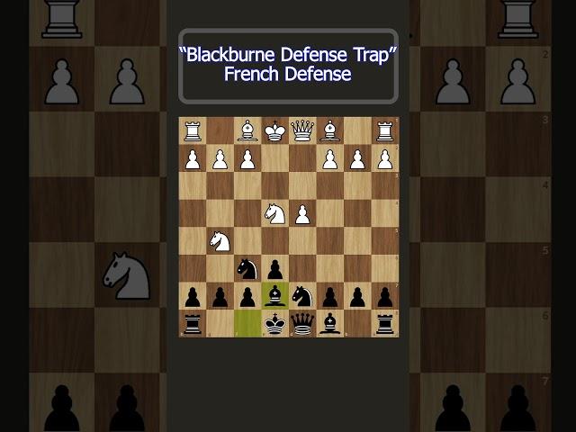 "Blackburne Defense Trap" French Defense | Chess Opening Traps