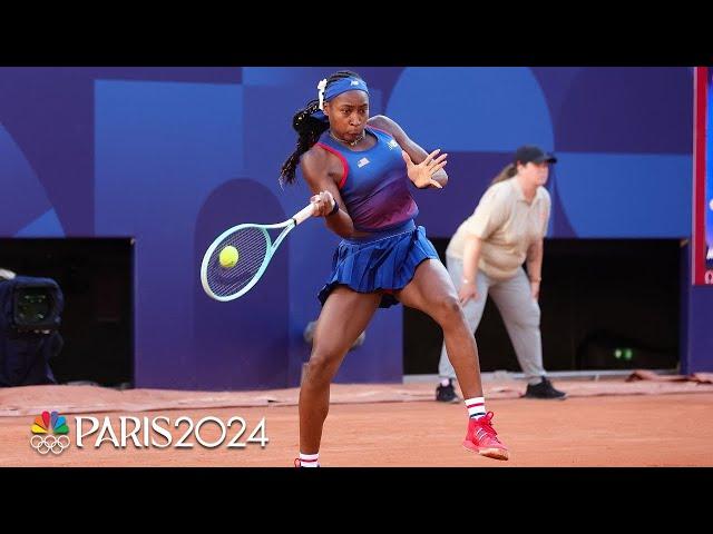 Coco Gauff snags straight-sets win in Olympic tennis singles debut in Paris | NBC Sports