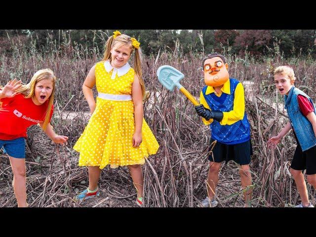 Assistant turns into Gabby Gabby with Crystal at the Corn Maze