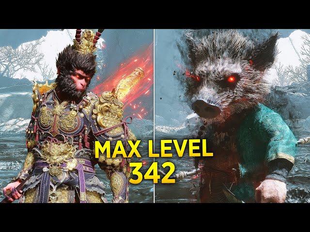 Black Myth Wukong - MAX LEVEL 342 vs Bosses (No Damage) Chapter 4
