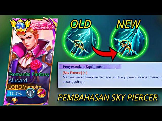 PENYESUAIAN SKY PIERCER BUILD ANDALAN ALUCARD! APAKAH MEMPENGARUHI DAMAGENYA? | MLBB