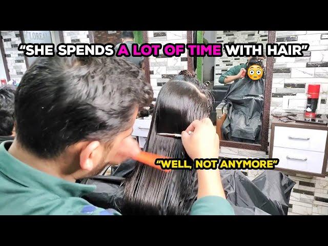 Seniors take junior for a makeover | Long to SKIN FADE ULTRA SHORT BOB haircut