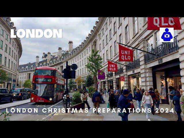 London Autumn Walk   Oxford Street  Christmas Preparation 2024 | Central London Walking Tour