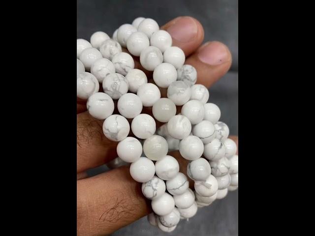 Available.....Natural Howlite Gemstone Bracelet