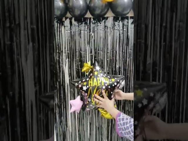 Balloon decoration ideas #decorationideas #partydecoration #newyear #shorts #viral #youtubeshorts