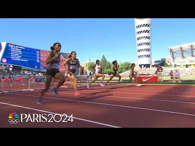 Tokyo silver medalist Keni Harrison BURSTS to 100m hurdles heat win at Trials | NBC Sports