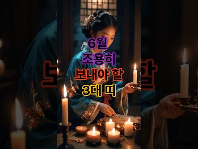  6월운세 조용히 지내야 할 띠 TOP 3 #2025년운세 #띠별운세 #오늘의운세 #삼재 #사주 #운세 #행운