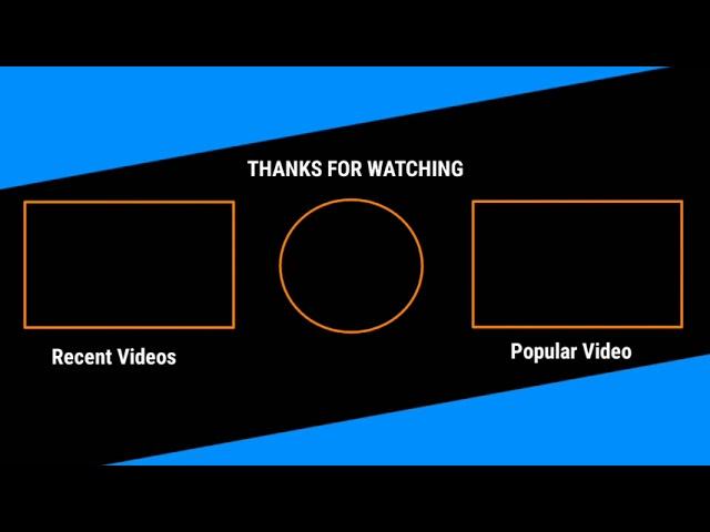 #YOUTUBE END CARD TEMPLATE || BLACK SCREEN NEW YOUTUBE ENDING CARD #TEMPLATE || #NO COPYRIGHT