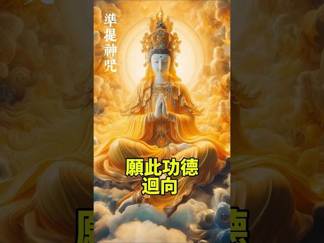 每日30秒《準提神咒+回向文》霉運陰霾一掃而空，平安好運瞬間擁抱！ #修行 #咒语 #準提咒