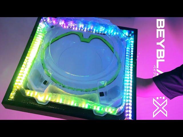 GLOWING MULTICOLOR STADIUM SETUP! | Custom Light-Up Beyblade X Stadium Build & Testing With Battes!