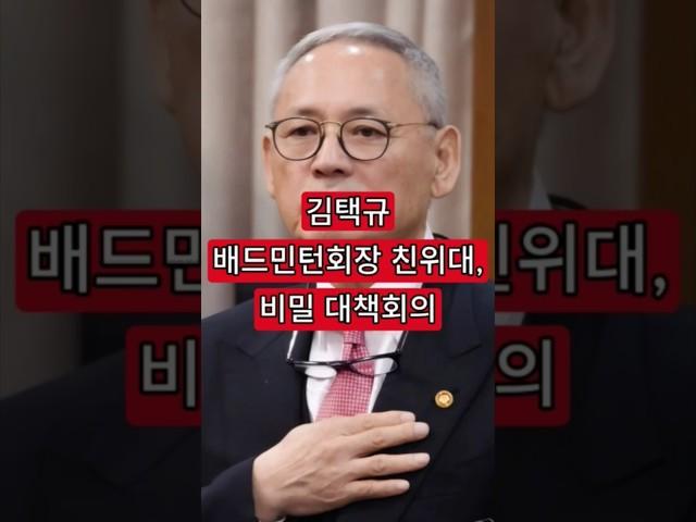 김택규 배드민턴회장 친위대, 비밀회의