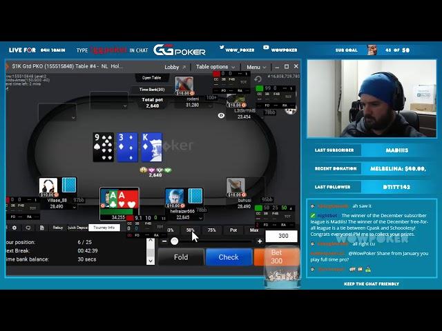 Party Poker $22 PKO Win!