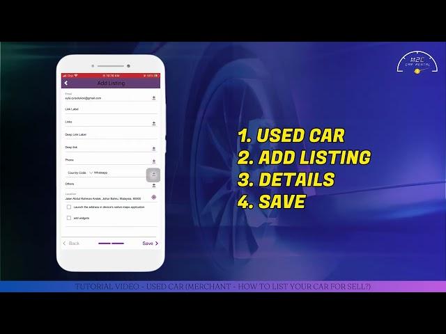 Tutorial Video Used Car (Merchant - How to list your car for sell?)