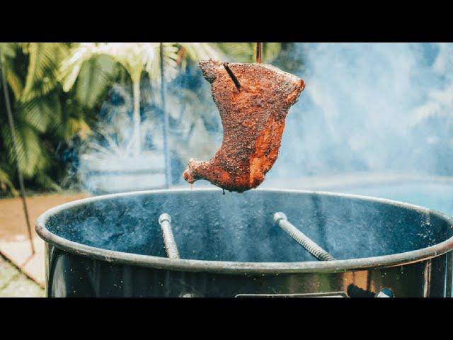 Dry Brined Chicken Quarters (legs and thighs) smoked on a Pit Barrel Smoker using The Grill Dads Rub