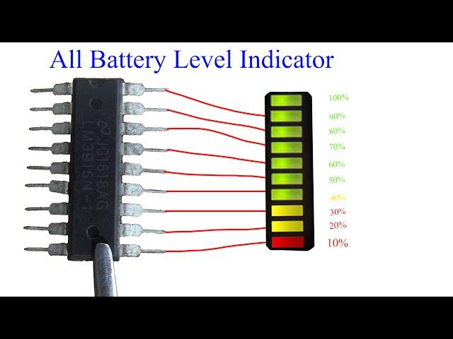 Make all Battery Level indicator electronic project