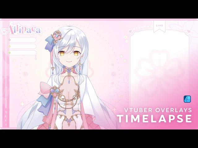 Vtuber Overlays for AllipacaMae 「 TIMELAPSE 」| Vtuber Graphics, Stream Assets & Overlays