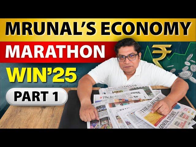Economy Current Affairs Marathon Win25 Part-1 for UPSC by Dr. Mrunal Patel @TheMrunalPatel