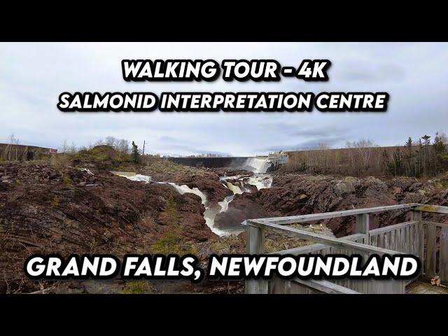 Salmonid Interpretation Centre, Grand Falls in 4K  | Walking Tour!