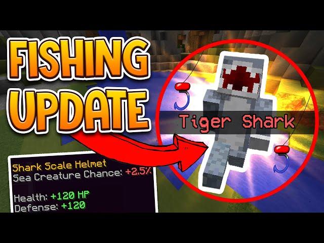 HYPIXEL SKYBLOCK | NEW FISHING UPDATE! (SHARK ARMOR & NEW ROD)