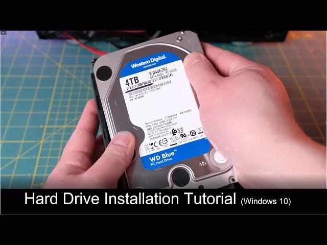 Desktop Hard Drive Installation Tutorial | Western Digital Blue 4TB  | Initialization | Benchmark