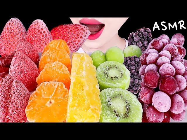 ASMR FROZEN FRUITS 얼린과일 STRAWBERRY, GRAPE, KIWI, PINEAPPLE, BLACKBERRY etc. EATING SOUNDS MUKBANG 먹방