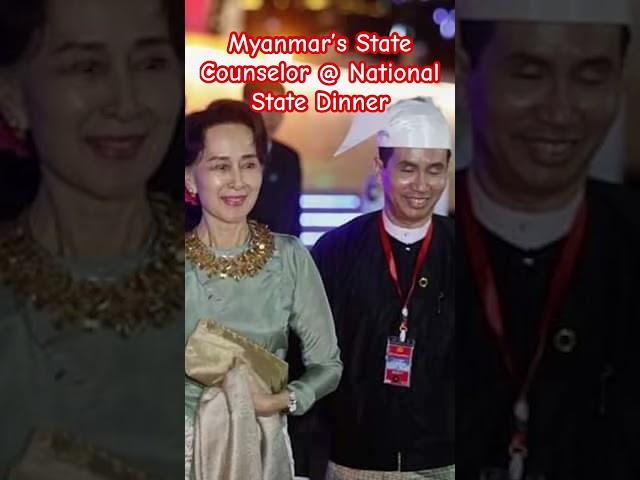 State Counselor @State Dinner Nay Pyi Taw  #dawaungsunsukyi #aungsansuukyi #Burma #myanmar