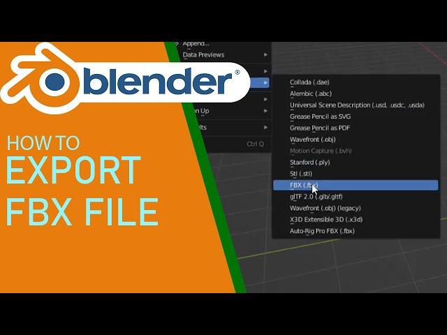 Blender how to export fbx file