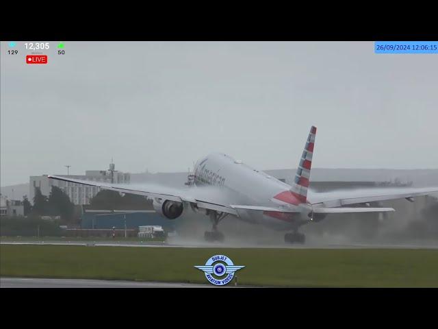 Windy and Wet - Aircraft Action - Dublin Airport LIVE Plane Spotting Ireland ️ 26/09/2024