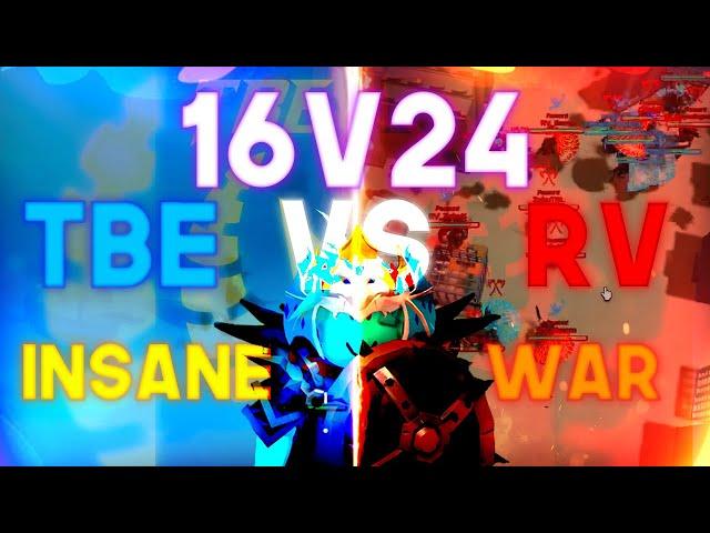 16v24 Insane War TBE vs RV | Roblox The Survival Game